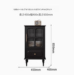 無垢材ガラスキャビネット - シックなデザインでおしゃれな収納空間を演出！ hmz-4956