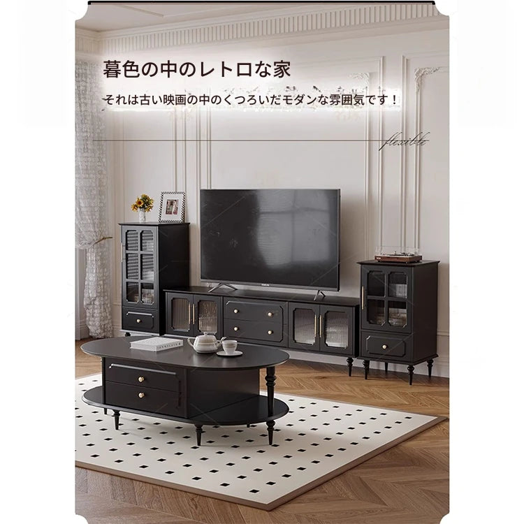 無垢材ガラスキャビネット - シックなデザインでおしゃれな収納空間を演出！ hmz-4956