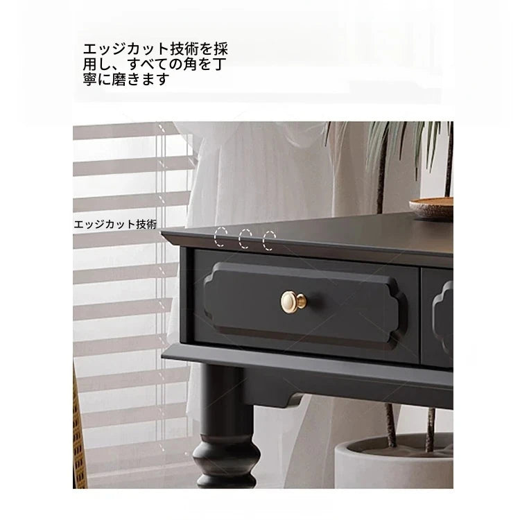 無垢材デザインのスタイリッシュテーブル｜洗練されたインテリアに最適なデスク hmz-4959