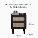 無垢材と強化ガラスのシンプルでスタイリッシュなナイトテーブル - 押し入れ付きデザイン hmz-4961