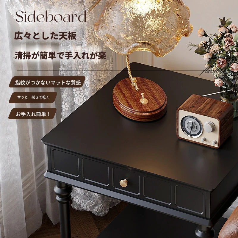 シンプルでスタイリッシュなブラックセンターテーブル - おしゃれなリビングに最適な収納付きデザイン hmz-4963