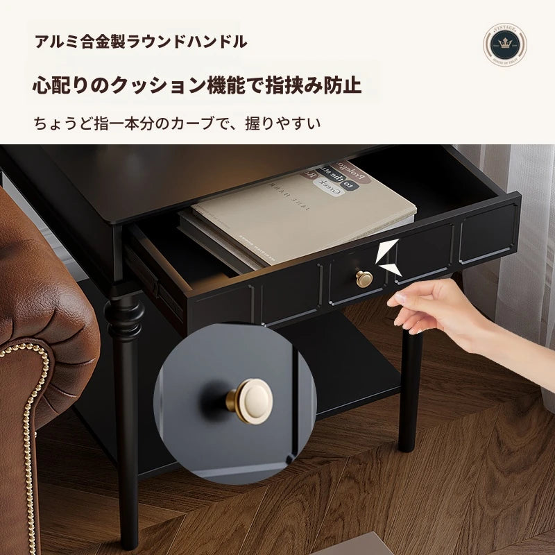 シンプルでスタイリッシュなブラックセンターテーブル - おしゃれなリビングに最適な収納付きデザイン hmz-4963