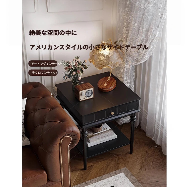 シンプルでスタイリッシュなブラックセンターテーブル - おしゃれなリビングに最適な収納付きデザイン hmz-4963