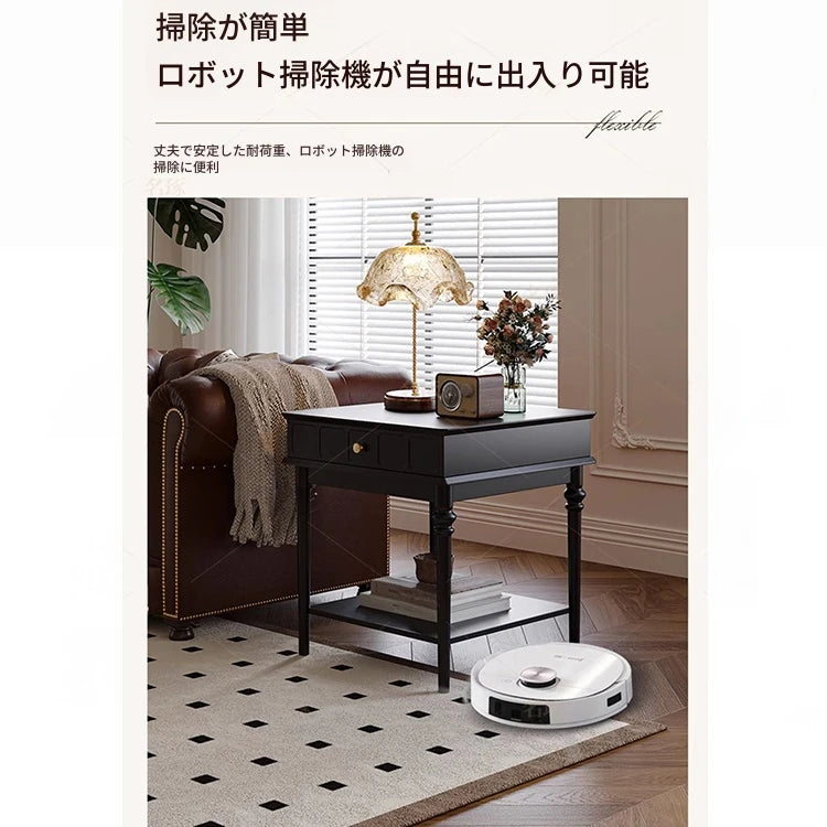 シンプルでスタイリッシュなブラックセンターテーブル - おしゃれなリビングに最適な収納付きデザイン hmz-4963
