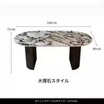 大理石製モダンテーブル | エレガントなデザインで上質な空間を演出 | 家庭用食卓やダイニングテーブルに最適 hny-5221