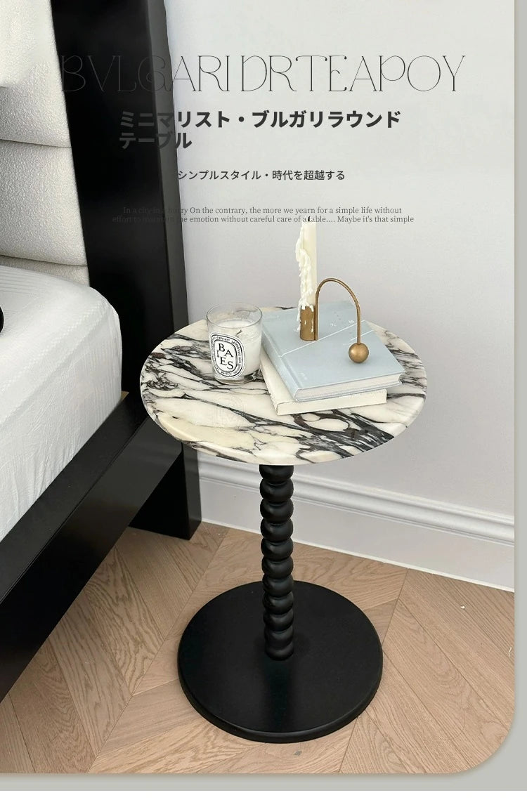 センターテーブル モダンデザイン 大理石と無垢材製 おしゃれリビング家具 hny-5232