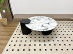 大理石センターテーブル | モダンデザインの多層板付き | リビングにぴったりのスタイリッシュな家具 hny-5236