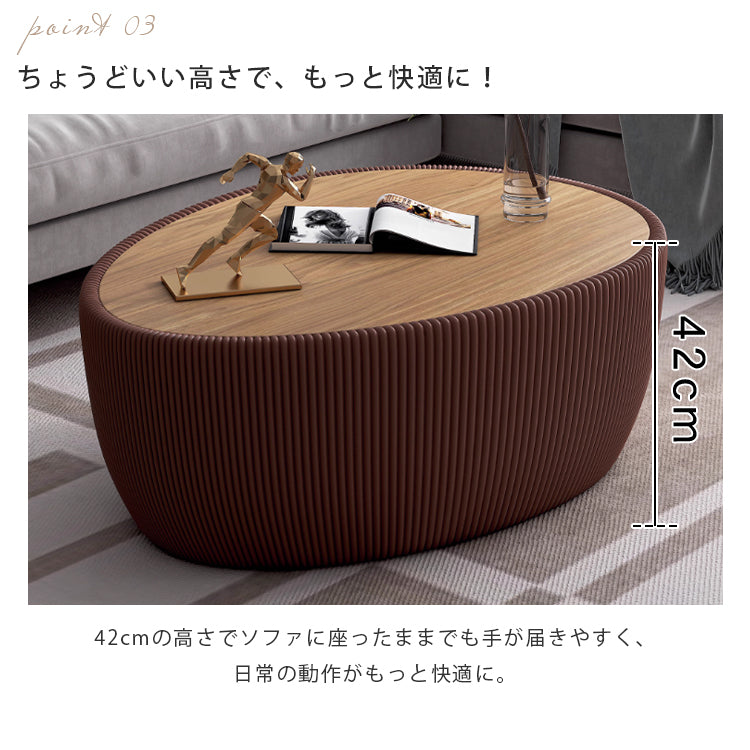 創意セラミックセンターテーブル リビング用 小型住宅向け モダンシンプル 高級感 異形デザイン小型テーブルhoq-4000
