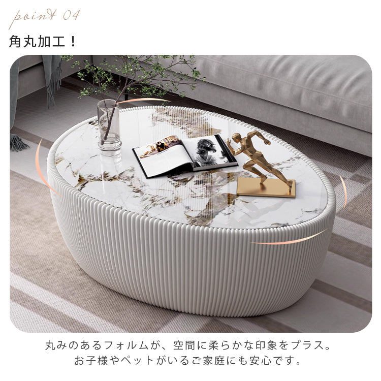 創意セラミックセンターテーブル リビング用 小型住宅向け モダンシンプル 高級感 異形デザイン小型テーブルhoq-4000