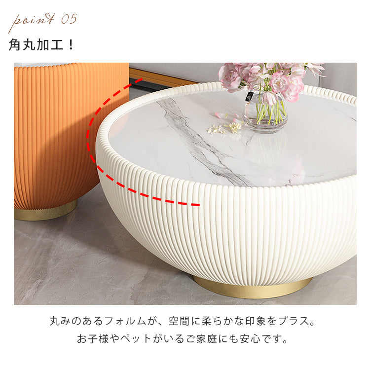 モダンシンプル セラミックセンターテーブル リビング用 家庭用 丸型 サイズ組み合わせ 高級感 小型住宅向け 創意デザイン小型テーブル hoq-5372