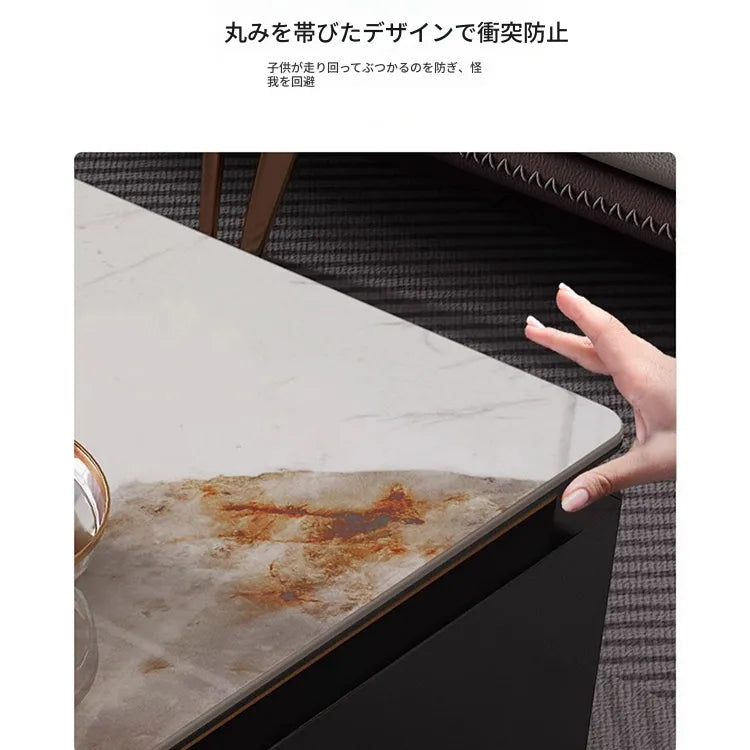 センターテーブル カラー1 カラー2 セラミック ステンレス パイン 中密度繊維板 hqm-3231