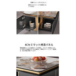 センターテーブル カラー1 カラー2 セラミック ステンレス パイン 中密度繊維板 hqm-3231