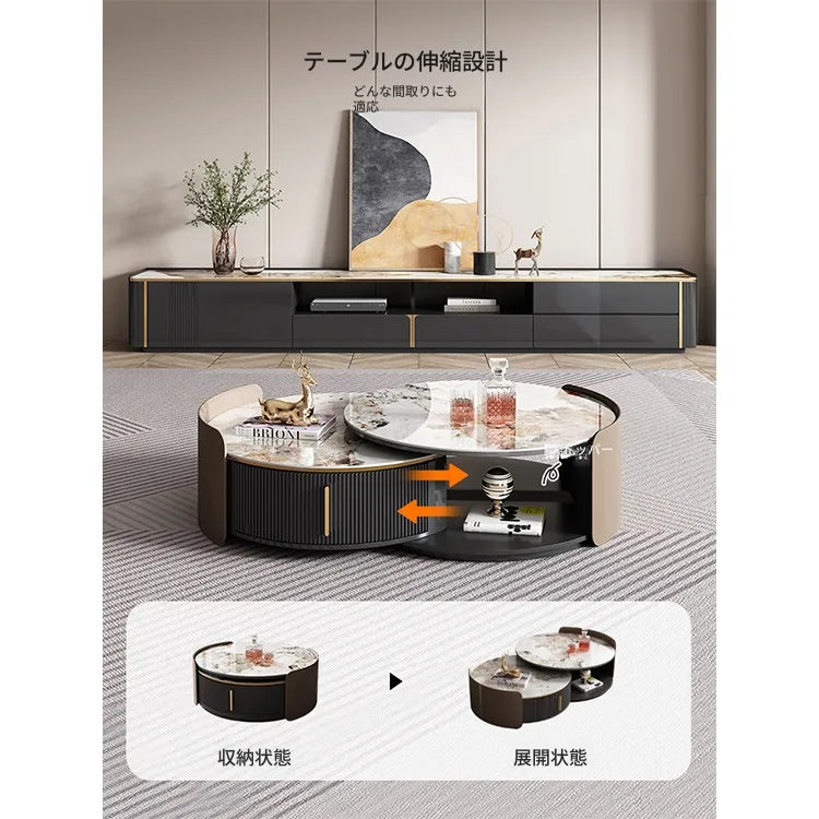センターテーブル セット1 セット2 セラミック ステンレス パイン 中密度繊維板 hqm-3237
