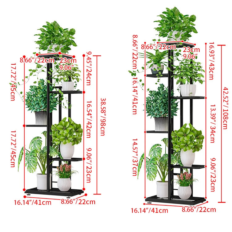 モダンな多層植物ラック - 室内装飾に最適なスタイリッシュなデザイン hsen-2037