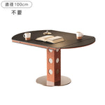 無垢材バウハウスデザイン 多機能ダイニングテーブル セラミック天板 正方形折りたたみラウンド hsgmy-5726