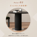 セラミック天板ラウンドテーブル フレンチデザイン ローマ柱 脚 モダンラグジュアリー ホワイト＆ブラック hsgmy-5727