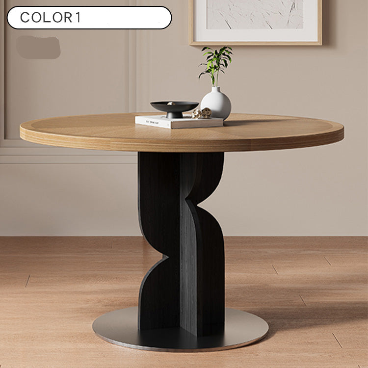 無垢材ラウンドテーブル ナチュラル 北欧風 カフェ?ミーティング用 hsgmy-5732