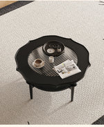 モダンガラスセンターテーブル｜おしゃれな丸型デザイン｜リビングルーム用家具 hsms-4915