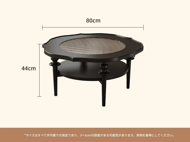 モダンガラスセンターテーブル｜おしゃれな丸型デザイン｜リビングルーム用家具 hsms-4915
