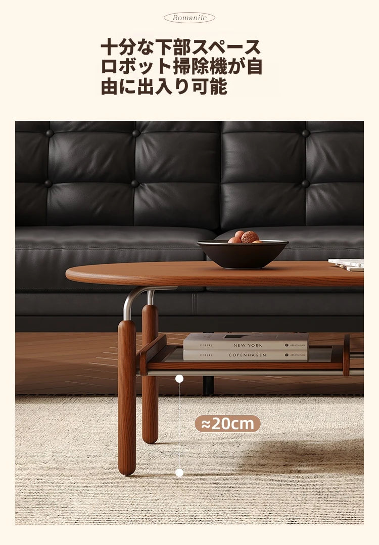 アッシュ材・ステンレス・ガラス製のスタイリッシュセンターテーブル - モダンなリビングルームに最適！ hsms-4918
