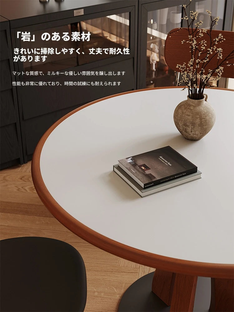 無垢材セラミック製モダンテーブル｜シンプルでスタイリッシュなダイニングテーブル hsms-4929