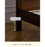 無垢材とスギ材使用のスタイリッシュベッド - あなたの寝室にぴったりのクラシックデザイン hsxz-2158