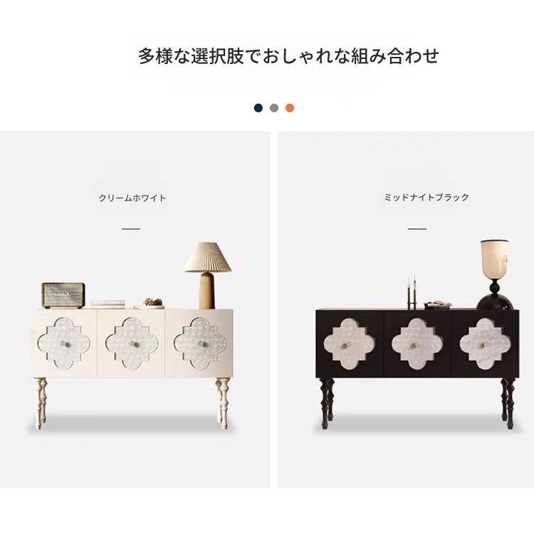 スタイリッシュなステンレスキャビネット｜高級感漂う貝殻仕上げと多層板デザイン｜無垢材使用で耐久性抜群の収納家具 hsxz-2185