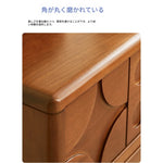 チェリー材を使用したモダンデザインのキャビネット - 優雅な彫刻ディテール付き、収納力抜群！ hsxz-2200