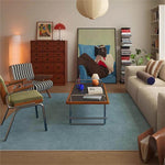 フレンチ風 ラグマット リビングラグ カーペット 軽奢風 高級感 ブルー ヴィンテージ調 寝室 おしゃれ htg-10