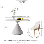 ホワイトマット岩板 2人掛け ラウンドダイニングテーブル チェアセット 小スペース向け モダン ブラック ホワイト シンプル クリーム風デザインhtt-3531