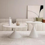 クリームカラーの小さなラウンドコーヒーテーブル 省スペース 寝室 ソファ横 ベッドサイド バルコニーにぴったりの新作ミニテーブル htt-3532