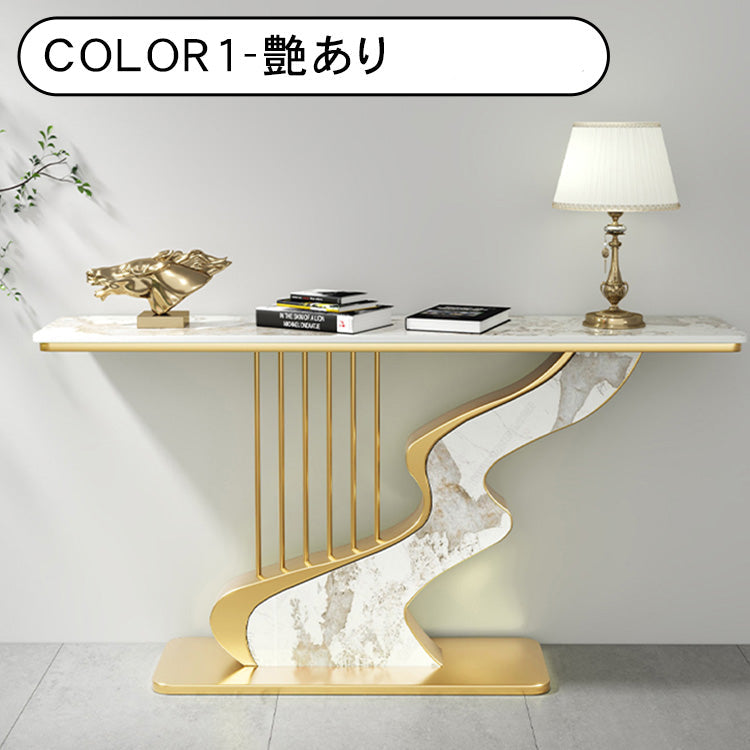 セラミック天板玄関コンソールテーブル モダンラグジュアリー シンプルアート風壁付け装飾キャビネット htt-3537