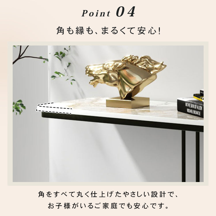 セラミック天板玄関コンソールテーブル モダンラグジュアリー シンプルアート風壁付け装飾キャビネット htt-3537