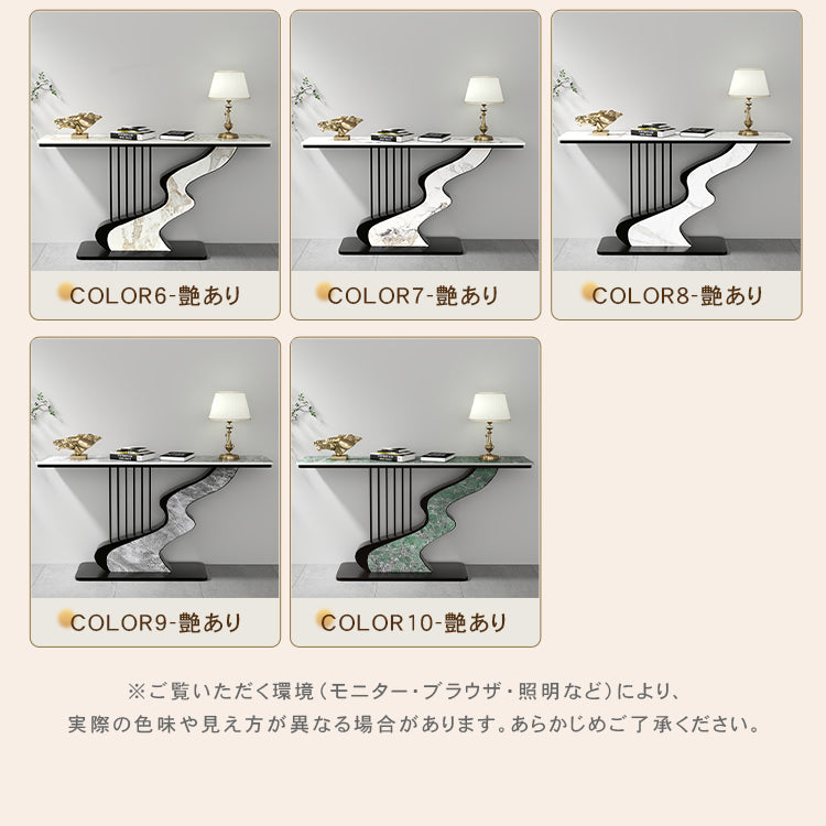 セラミック天板玄関コンソールテーブル モダンラグジュアリー シンプルアート風壁付け装飾キャビネット htt-3537