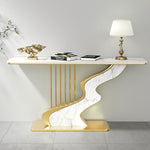 セラミック天板玄関コンソールテーブル モダンラグジュアリー シンプルアート風壁付け装飾キャビネット htt-3537