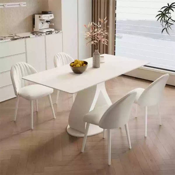 アイボリー系セラミック天板 円形ダイニングテーブル 2人掛け モダンスタイル 小型住宅向け htt-3543