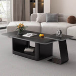 現代ラグジュアリー×ミニマルデザイン セラミックストーン天板リビングテーブル｜新作 小空間対応 クリエイティブ 高級感漂う長方形テーブル htt-3545