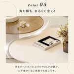 クリームスタイル セラミック天板 フラワー クローバー型 ラウンドリビングテーブル 小スペース向け モダン＆ライトラグジュアリー htt-3847