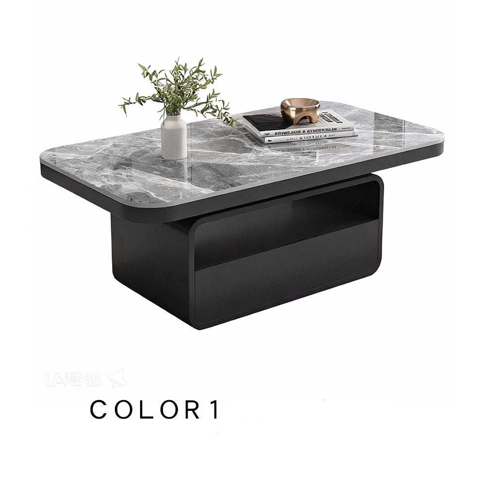 ホワイト×クリアガラス セラミック天板センターテーブルセット リビング向け モダンデザインのローテーブル＆サイドテーブル htyjj-5948-2