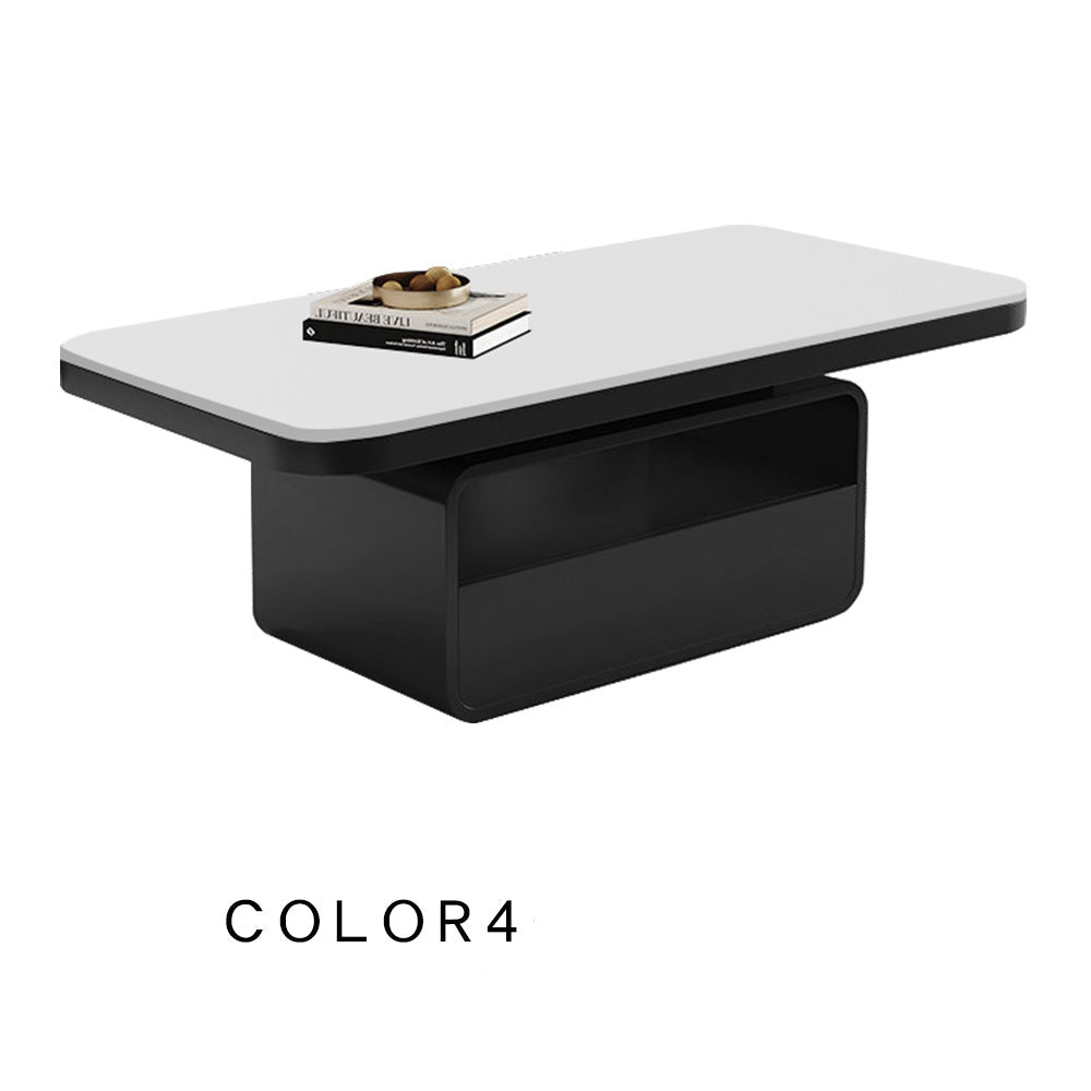 ホワイト×クリアガラス セラミック天板センターテーブルセット リビング向け モダンデザインのローテーブル＆サイドテーブル htyjj-5948-2