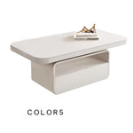 ホワイト×クリアガラス セラミック天板センターテーブルセット リビング向け モダンデザインのローテーブル＆サイドテーブル htyjj-5948-2