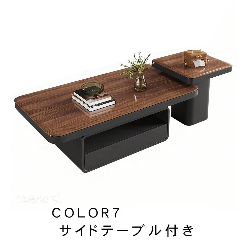 ホワイト×クリアガラス セラミック天板センターテーブルセット リビング向け モダンデザインのローテーブル＆サイドテーブル htyjj-5948-2