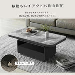 ホワイト×クリアガラス セラミック天板センターテーブルセット リビング向け モダンデザインのローテーブル＆サイドテーブル htyjj-5948-2