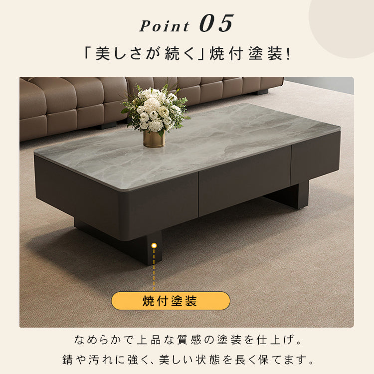 セラミック天板のモダンセンターテーブルリビングを上質に彩る高級ローテーブル htyjj-6589