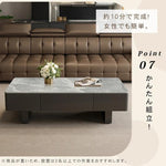 セラミック天板のモダンセンターテーブルリビングを上質に彩る高級ローテーブル htyjj-6589