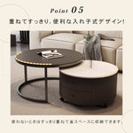 モダンブラックのセラミック天板センターテーブルセット リビングに映える高級ローテーブル＋収納付きサブテーブル htyjj-6598