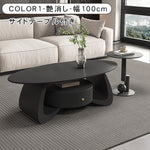 モダンブラックのセラミック天板センターテーブルセット リビングに映える収納付きローテーブル＋サイドテーブル htyjj-6603
