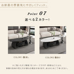 モダンブラックのセラミック天板センターテーブルセット リビングに映える収納付きローテーブル＋サイドテーブル htyjj-6603