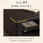 モダンブラックのセラミック天板センターテーブル リビングに映える収納付きローテーブル htyjj-6604