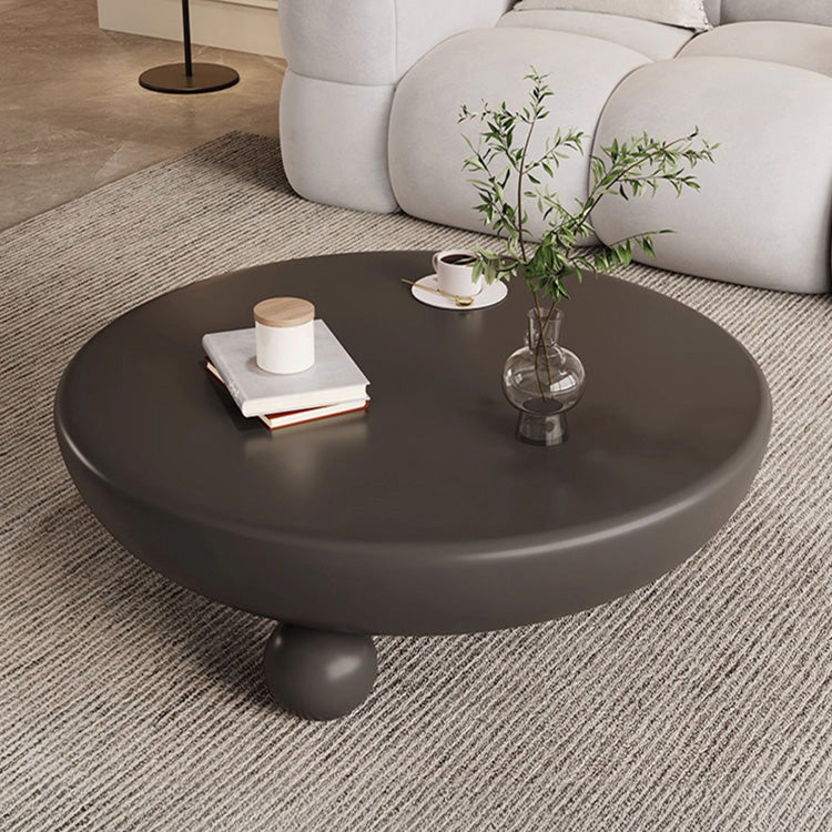 モダンラウンドデザインのセンターテーブル リビングを彩る球体脚ローテーブル htyjj-6610